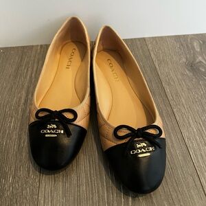 Coach shoes ballet flat with bow